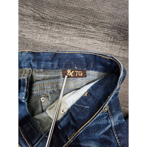 &tg Jeans Womens 28 Blue Dark Stonewashed Slim Skinny Low Rise Cotton Denim - Picture 10 of 10